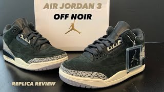 ANOTHER LOOK! AIR JORDAN 3 OFF NOIR! Unboxing & Review! 🔥👌🏾
