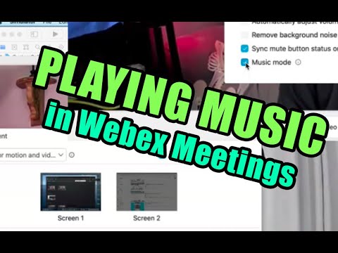 Playing Music in Webex Meetings