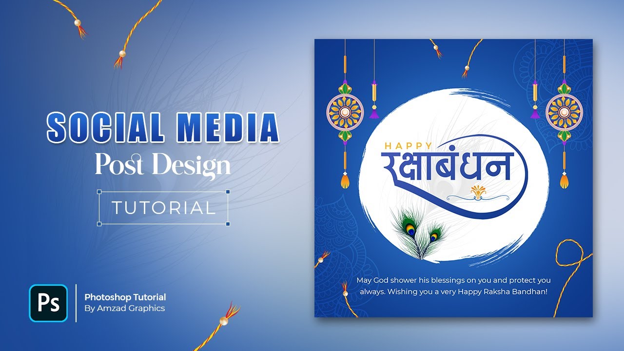 Raksha Bandhan Social media Post Design in Photoshop | Raksha Bandhan ...