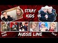Reaction to Stray Kids - Aussie Line, Felix's Voice & Bang Chan's Abs!