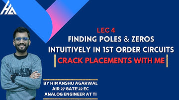 Intuitively Finding Poles and Zeroes of first order Circuits || Crack Interview with me