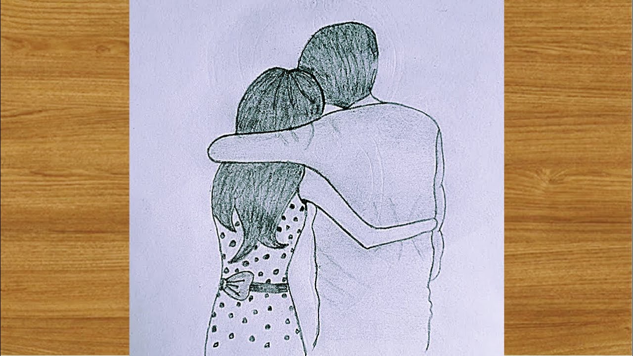 How to draw a romantic couple Easy romantic couple drawing VAA 