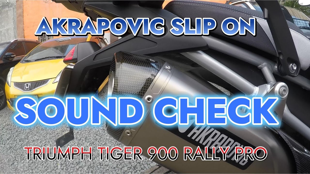 AKRAPOVIC SLIP ON SOUND CHECK ON TRIUMPH TIGER 900 RALLY PRO