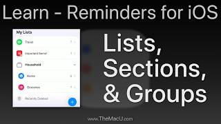 نظّم تذكيراتك باستخدام القوائم والأقسام والمجموعات - شرح تطبيق التذكيرات من Apple! screenshot 5