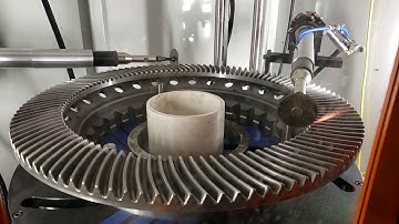 Deburring a Helicopter Gear - JE Manual Deburring Machine