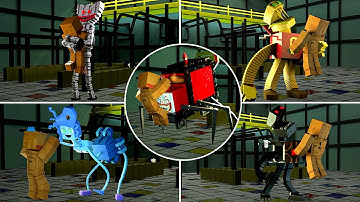 [Minecraft] ALL NEW JUMPSCARES 3RD person #2 - Project: Playtime & Choo Choo Charles