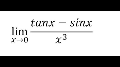 Calculus Help: Find the limits: lim (x→0)⁡ (tanx-sinx)/x^3 - Technique to solve