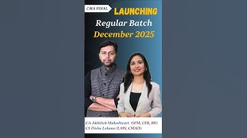 Launching CMA Final December 2025 Batch | CA Akhilesh Maheshwari | CS Disha Lohana #cmafinalclasses