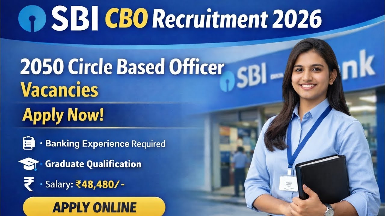 SBI CBO Recruitment 2026 / Bank job 2026 