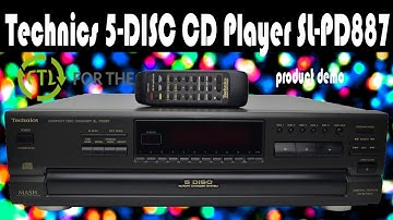 TECHNICS 5-DISC CD PLAYER CHANGER SERVO SYSTEM WITH FACTORY REMOTE CONTROL SL-PD887