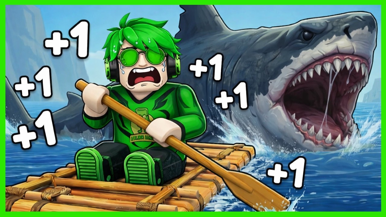 Aku Pakai Rakit Tercepat Demi Lewati Perairan Paling Berbahaya - Roblox +1 Speed Raft Escape