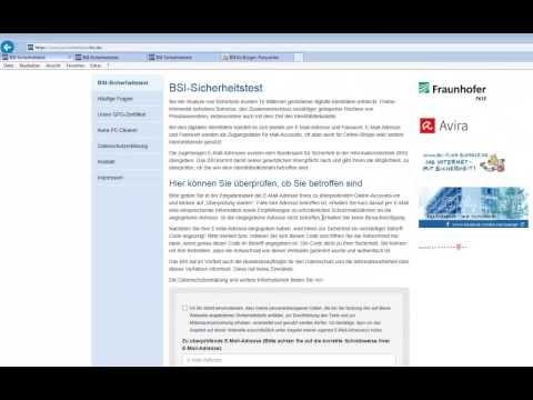GDPC: BSI Test durchführen E-Mail Konto prüfen Sicherheitstest E-Mail Botnetz Prüfung