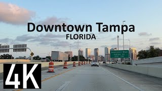 Road Tour Drive in Downtown Tampa, Florida in 4K  I275 Towards Downtown Tampa  Road Tour