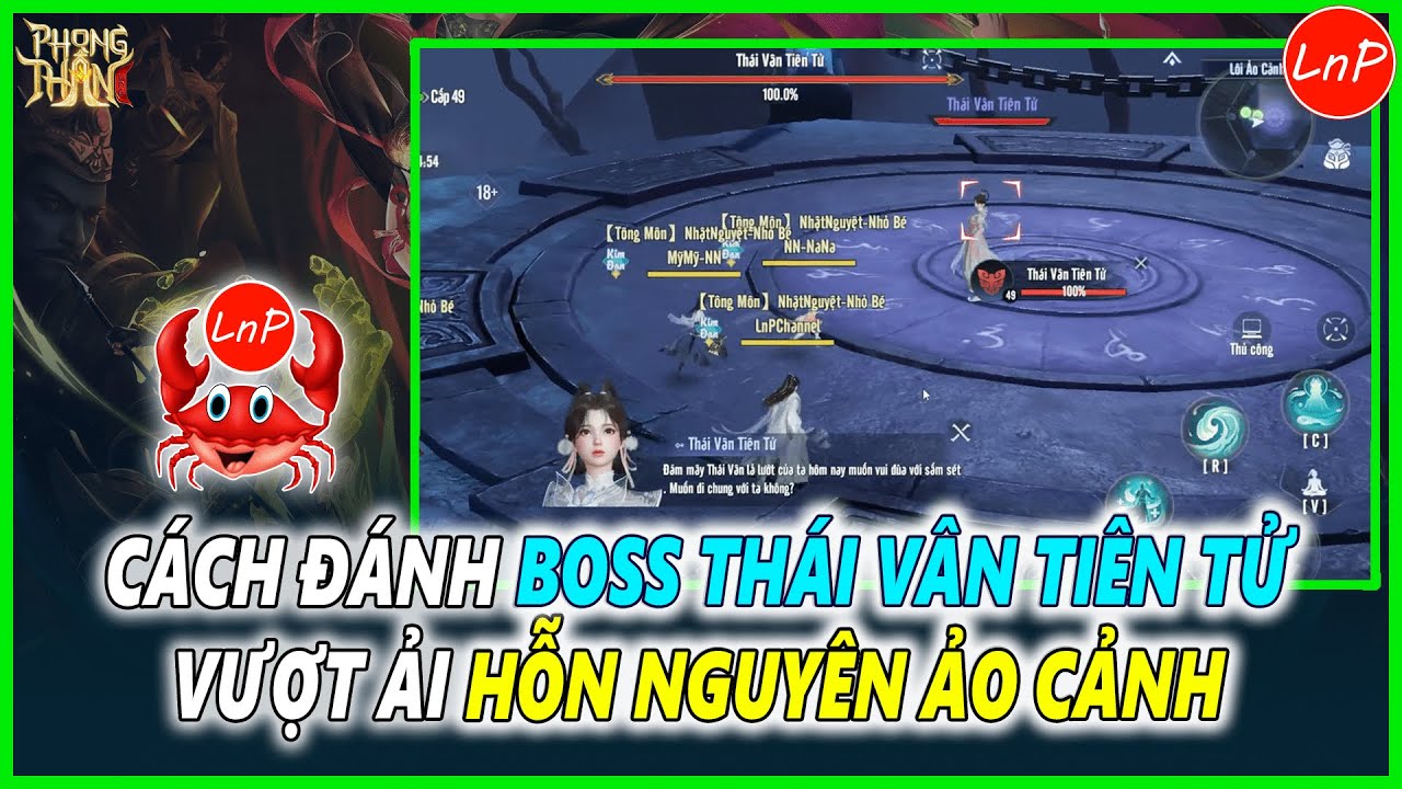 PHONG THẦN VNG - CÁCH ĐÁNH BOSS THÁI VÂN TIÊN TỬ VƯỢT ẢI HỖN NGUYÊN ẢO CẢNH TRONG PHONG THẦN VNG