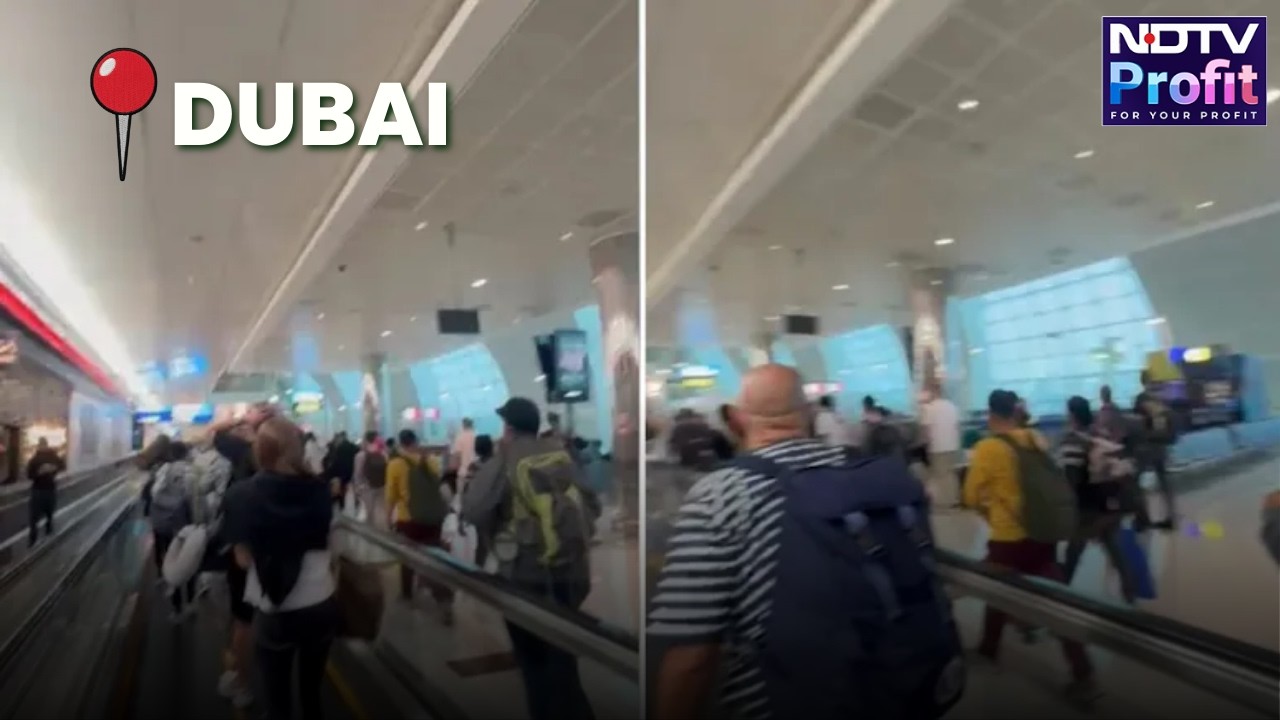Watch Passengers Panic & Evacuate Dubai Airport | Iran Missile Alert