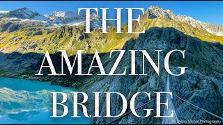 The amazing Trift bridge / Triftbrücke in Switzerland 4K