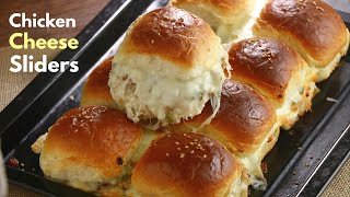 చికెన్ చీస్ స్లయిడర్స్| Chicken cheese sliders recipe| Cheese slider recipe in telugu |@vismai food