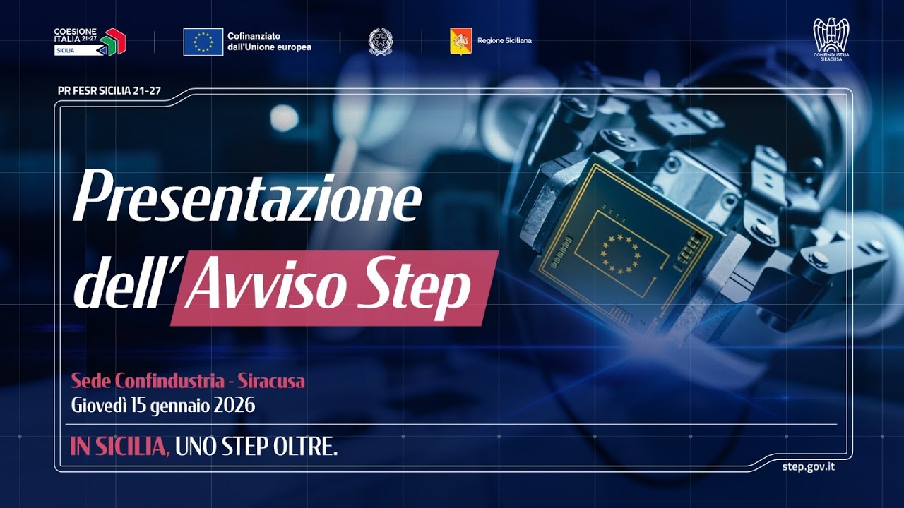 Confindustria Siracusa - Presentazione dell'Avviso Step - 15 gennaio 2026