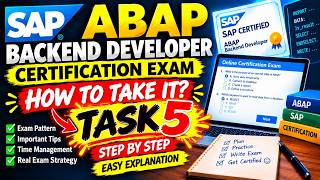 TASK 5 OF THE SAP ABAP BACKEND DEVELOPER CERTIFICATION EXAM #sap #exam #certification
