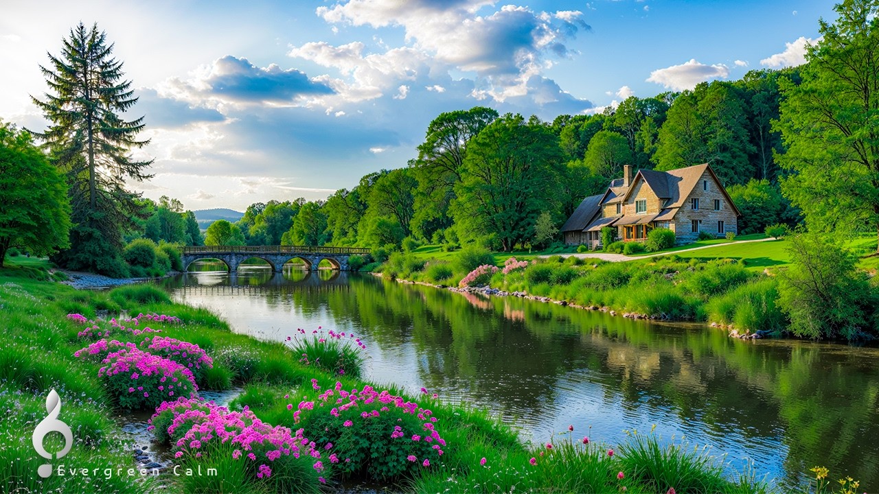 Forest Calm Piano 🍃Relieve Anxiety And Restore Balance, Relaxing Piano With River Stream #51