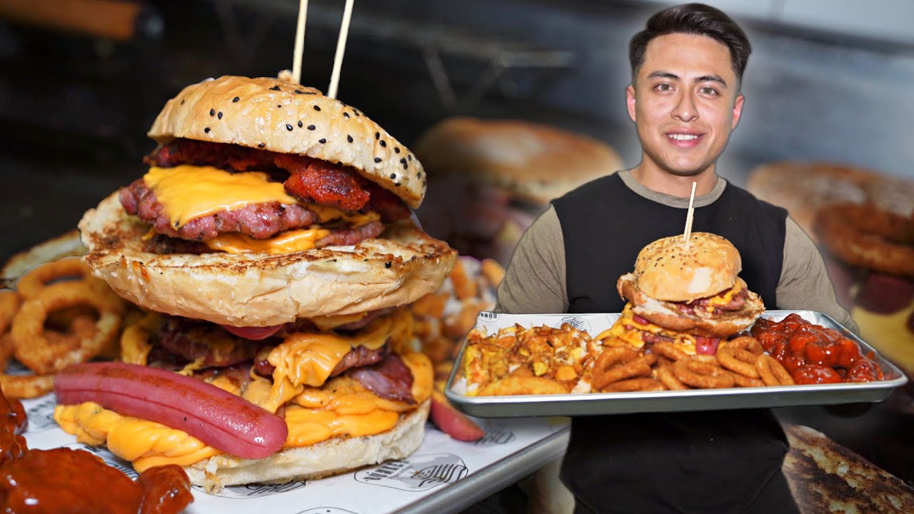 ESTE RETO DE HAMBURGUESA TAPARTERIAS NADIE LO HA CONSEGUIDO 🍔 **$1,500 Si Puedo COMERLO 🤯