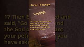 1 Samuel 1 1-28 NKJV