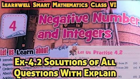 Learnwell smart Maths Class 6 Unit 4 Ex 4.2 Solutions | Class 6  learnwell maths Ex 4.2 Solution Pdf