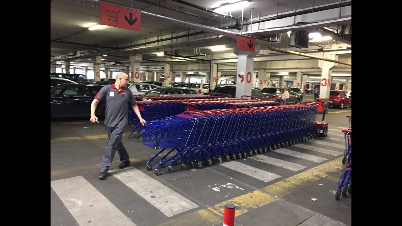 V-Move shopping cart pushers