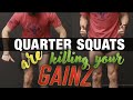 Athleanx  quarter squats will not make your legs bigger