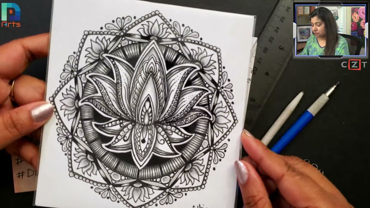 MANDALA / ZENDALA Art - Live - Draw with Me - Art Therapy Session by