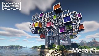 Minecraft Mega Series #1 | Giant Cube House | speed build + time lapse