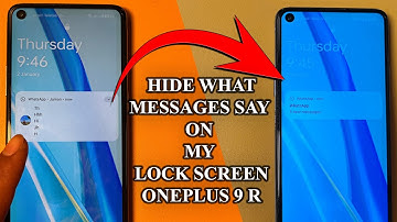 How to hide notification content on lock screen oneplus 9 R