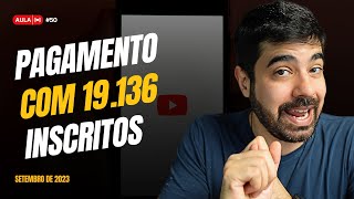 AULA 50  - QUANTO GANHEI COM YOUTUBE Canal de Dezenove Mil Inscritos + Previsão Com ChatGPT