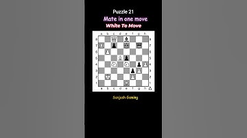 Chess Puzzle 21 | Mate in one Move @SanjeshGaming