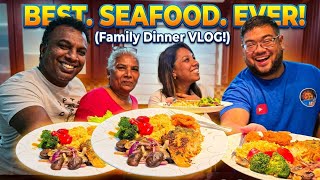 Making the BEST Seafood Dinner! Baked Salmon, Fried Shrimp & Fried Rice