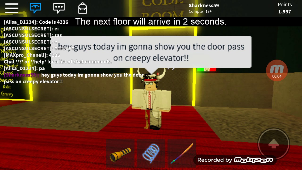 Code For Door In Scary Elevator Roblox