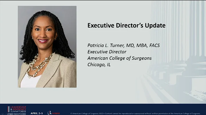 Patricia L. Turner, MD, MBA, FACS - Executive Dire...
