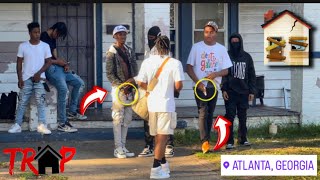 REACHING IN MY BAG/BACKPACK PRANK🎒 & TEACHING PEOPLE IN THE HOOD A LESSON! 📒 (Prank Gone Wrong) 😳