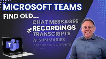 Microsoft Teams - Find Old Meeting Info and Recordings