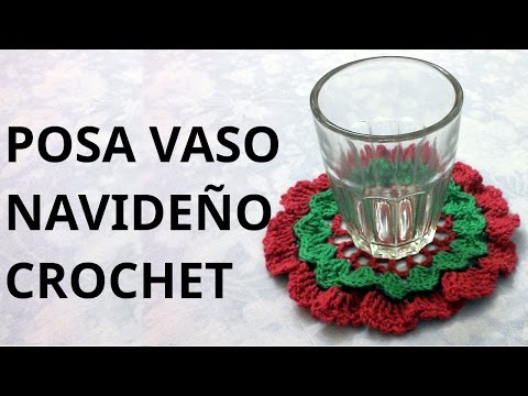 POSA VASO #navidad en tejido crochet o ganchillo tutorial paso a paso. Moda a Crochet