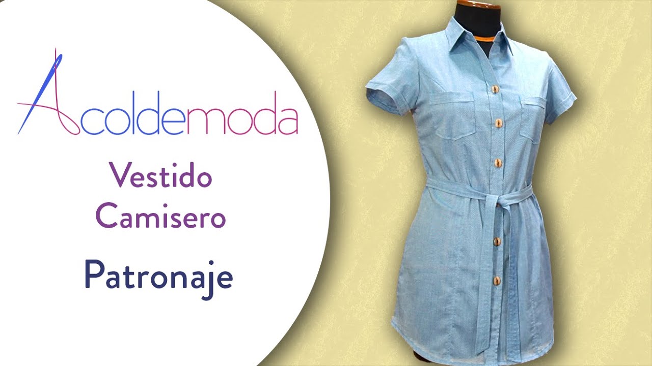 Cómo hacer el patrón de un VESTIDO CAMISERO - a -