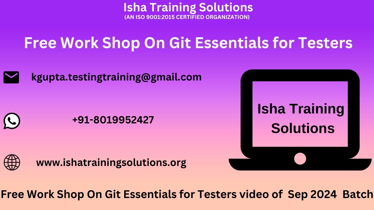 Free Workshop: Git Essentials for Testers – Hands-On Learning on 15th ...
