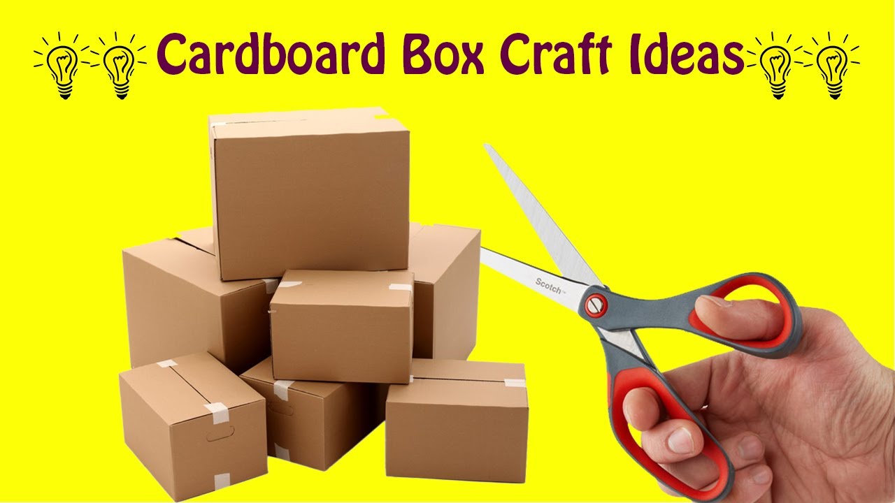 Unique Craft Ideas With Waste Cardboard DIY Cardboard Box Reuse