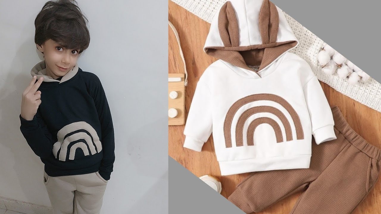 اسهل طريقة لقص وخياطة بيجامة شتوية (ترنج)اولادى بطريقة مبسطة جدا للمبتدئين