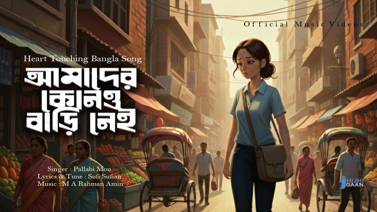 আমাদের কোনও বাড়ি নেই। Amader Kono Barhi Nei | Emotional Song। Pallabi Mou। Sufi Sufian | ঝিঁঝিগান