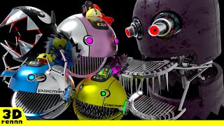 Pacman & Chain Chomp VS ROBOT GHOST