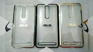 Casing Hard Cover Asus Zenfone 2 -- 5.5 Inchi -- Sarung Hp Keras Clear Transparan & List Warna Gilap screenshot 2
