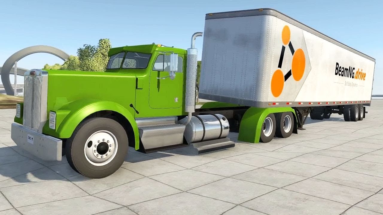 BeamNG Drive Extended Frame T 300 Semi Truck Suspension Test YouTube