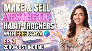 Full How to Design & Sell Aesthetic Habit Trackers with Free Canva (Step-by-Step Tutorial) Update