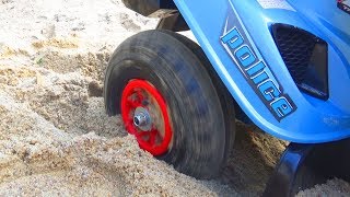 paw patrol policeman stuck in the sand